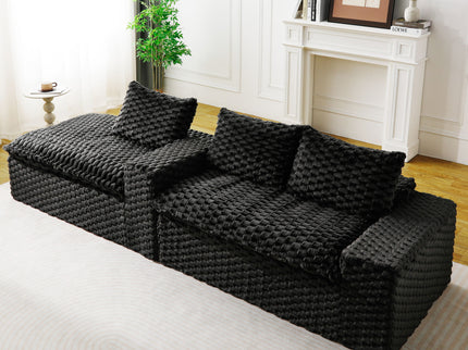 Modular Sofa, Convertible Twin Seat With Chaise Lounge