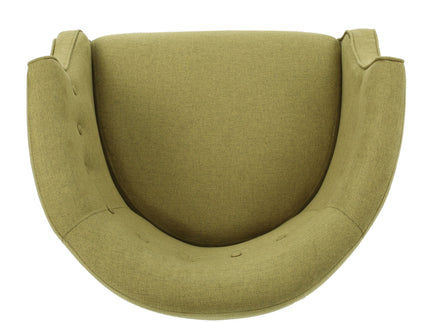 Contemporary Upholstered Club Chair With Button Tufting