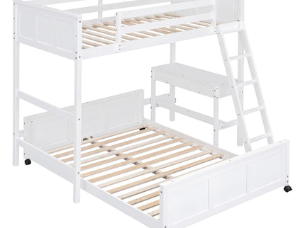 Full Over Full Bunk Bed With Desk