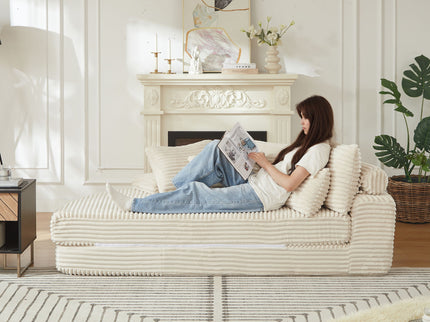 Semi Circular 2 In 1 Sofa Bed With Neck Pillow And Throw Pillows