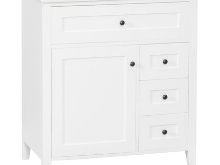 Bathroom Vanity With Sink, 3 Drawers And Adjustable Shelf