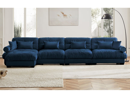 Super Comfort Oversized Modular Sectional Sofa With Movable Ottoman