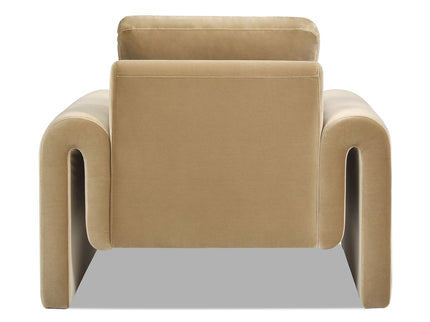 Mason - Arched Arm Chair - Camel Brown Beige