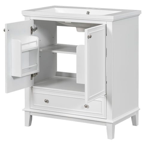 Modern Bathroom Vanity With Sink Combo, Multi Functional Cabinet With Doors And Drawer