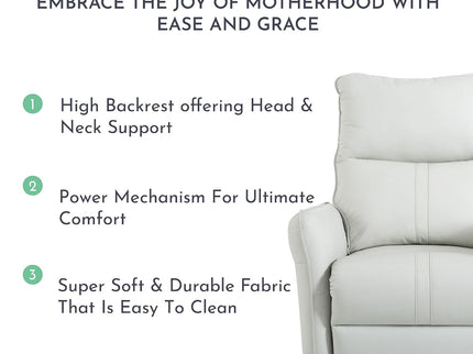 29.92" 270 Power Swivel Rocker Recliner Chair, Electric Glider Reclining Sofa With USB Ports, Power Swivel Glider, Rocking Chair Nursery Recliners For Living Room Bedroom