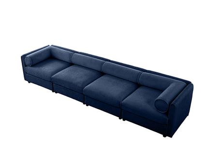 Stylish Sofa With Storage Seat And Cylindrical Backrest