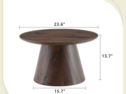 Circular Coffee Table With Adjustable Feet