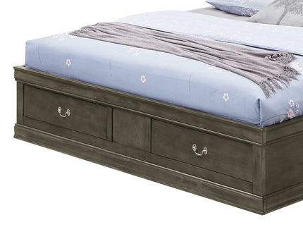 Traditional Style Bookcase Storage Bed