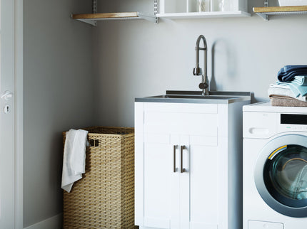 Hennessy - Deluxe Laundry Cabinet With Faucet And Stainless Steel Sink