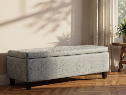 Indoor Storage Ottoman Bench With Hidden Storage - Pattern