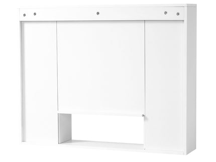 Bathroom Cabinet With 5 Adjustable Shelves, Soft Closing Hinges, Open Shelving Design - White