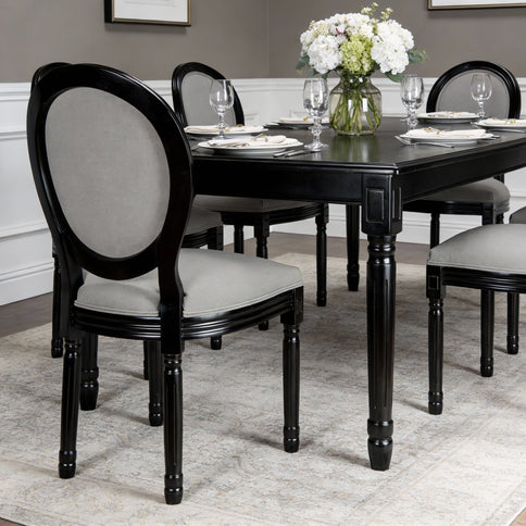 Upholstered & Round Back Dining Chairs (Set of 2)