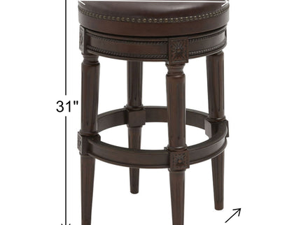 Rustic Elegance Backless Swivel Stool