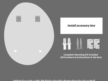 Asymmetrical Bathroom Wall Mirror - Silver
