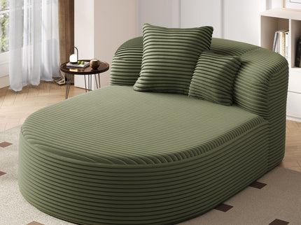 Modern Chaise Lounge Sofa Boneless Couch With Supportive Pillows