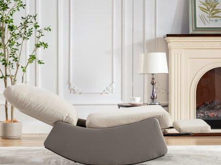 Modern Rocking Chair Recliner, Comfy Rocker Nursery Chair With Footrest, Accent Reading Chair, Upholstered Lounge Chair For Relaxing, Resting, Soft Padded Rocker For Indoor Living Room Bedroom