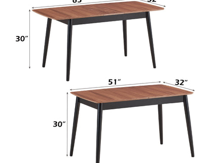 Lanae - 5 Piece Dining Room Set - Natural / Black
