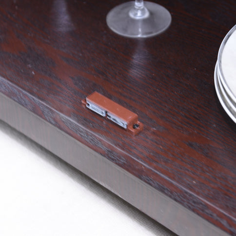 Modern Sideboard With Tempered Glass Doors - Ox Blood Red