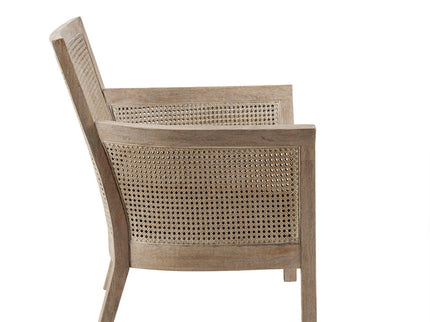 Cane Armchair With High Density Foam - Cream / Reclaimed Natural