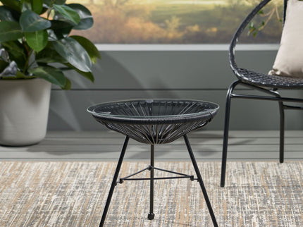 Nusa - Modern Rattan Side Table With Tempered Glass Top