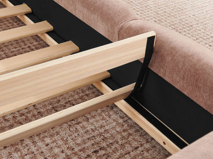 Upholstered Platform Bed Frame, Low Profile Floor Bed, No Box Spring Required