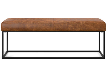 Candice - Ottoman Bench - Tan / Black