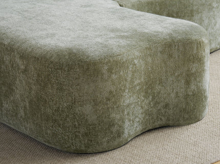 Modular L-Shape Sectional Sofa With Curved Chaise