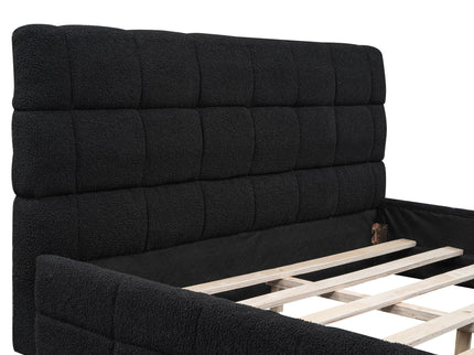 Upholstered Platform Bed With Headboard