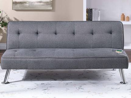 Tufted Sofa With USB Port For Living Room