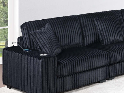 Contemporary Style Chair With Cup Holder Armrest