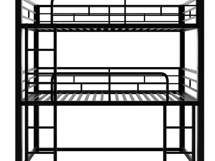 Triple Bunk Bed With Sturdy Construction And Space Saving Design