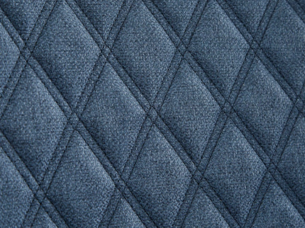 Accent Chair With Quilted Back And Silver Studs - Dark Blue