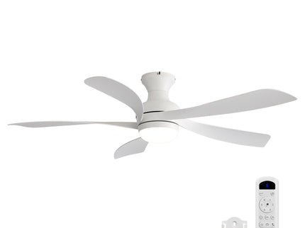 52" Ceiling Fan With 3 Color Dimmable LED Light, DC Reversible Motor, 6 Speed Settings
