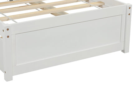 Platform Bed Wood Bed Frame With Trundle