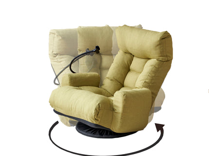 Adjustable Swivel Lounge Chair With 360 Degree Rotating Seat And Headrest Support