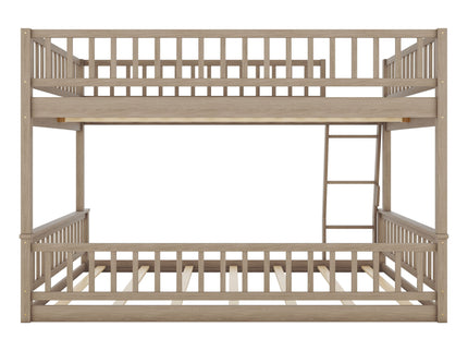 Bunk Bed With Ladder And Guardrails