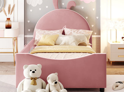 Upholstered Daybed With Rabbit Ear Shaped Headboard