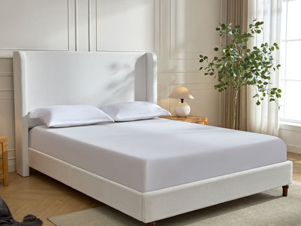 Harper - Tall Headboard Upholstered Bed / High Headboard / Elegant Simplicity / No Box Spring Needed
