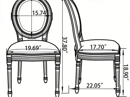 Upholstered With Round Back Dining Chairs (Set of 2)