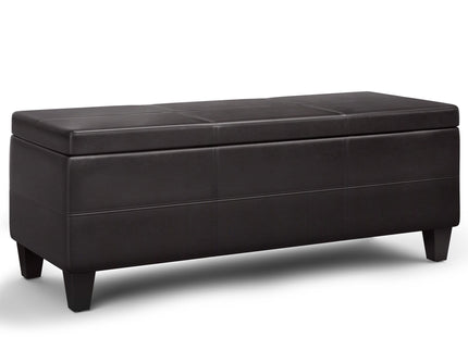 Avalon - Lift Top Rectangular Storage Ottoman - Tanners Brown
