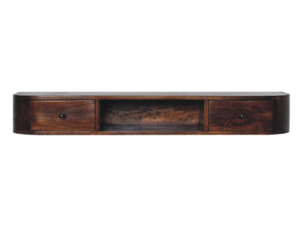 Lunar - 2 Drawer Floating Console - Chestnut