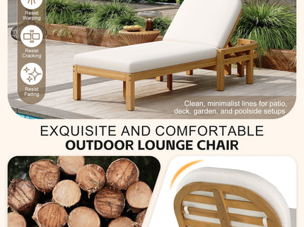 Outdoor Chaise Lounge With 5 Position Adjustable Backrest (Set of 2)