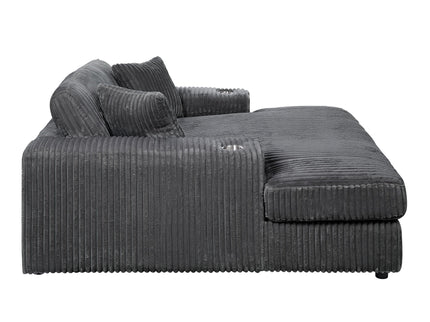 Hilde Chaise - With 2 Pillows - Dark Gray