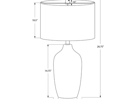 Lighting, Table Lamp, Ceramic, Resin, Contemporary - Gray