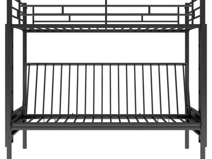 Twin Over Full Bunk Bed, Multifunction - Black