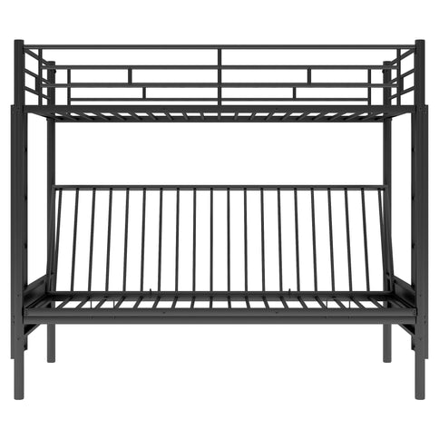 Twin Over Full Bunk Bed, Multifunction - Black