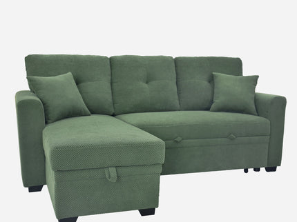 Sleeper Sectional With Pull Out Bed, Reversible Chaise