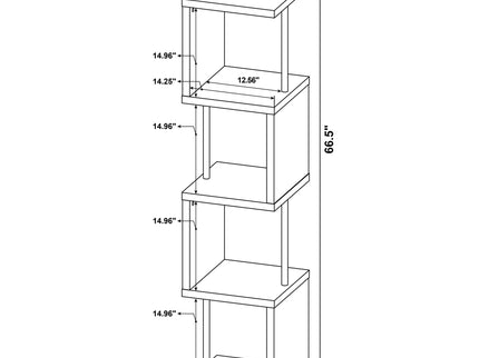 4 Tier Bookcase With Accents