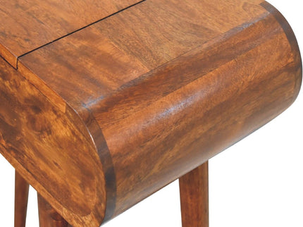 Mini Round Fold Vanity - Chestnut