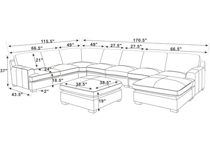 Large Seating Modular Sectional